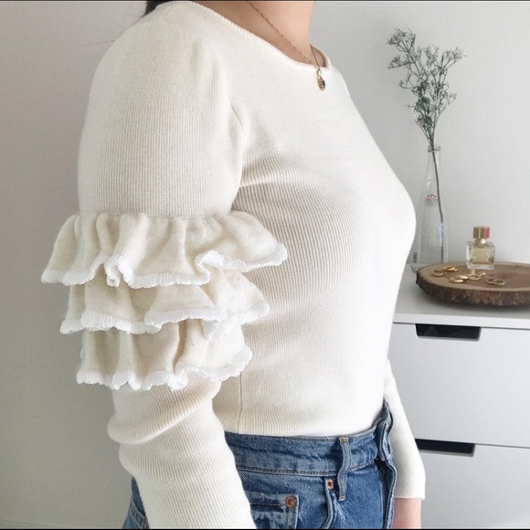 Club Monaco Ruffle Sweater - Picture 5 of 5